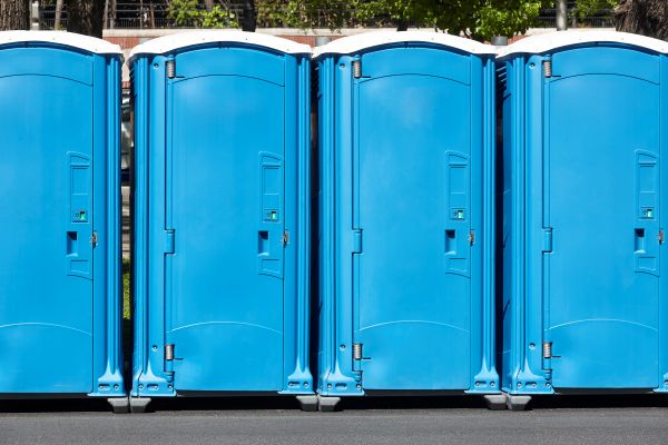 Freshly serviced and sanitized porta potty unit in Ohio and the Midwest